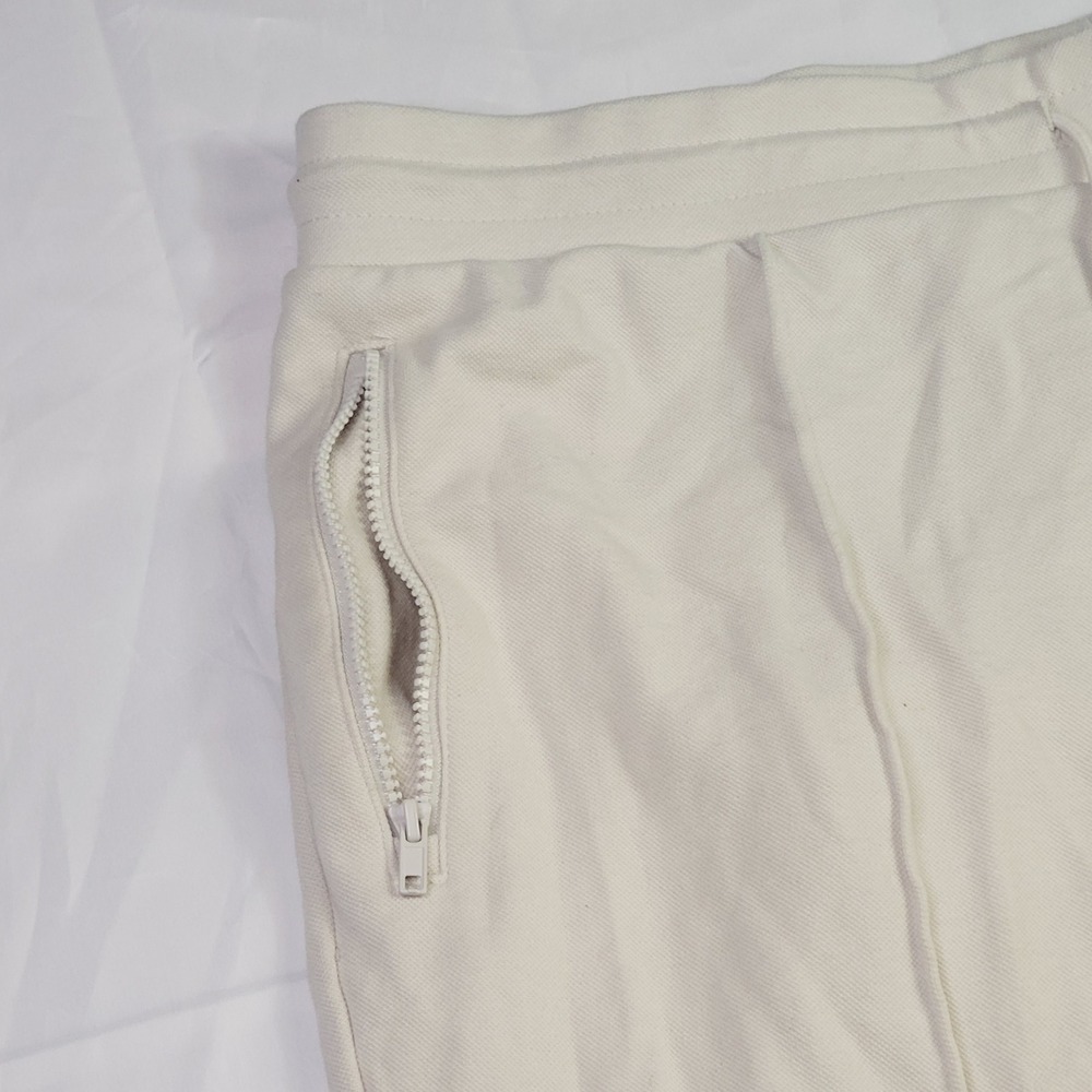 Goodfellow & Co Men's Jogger Sweatpants XL Cream Off-White Zip Pocket Q14 - Picture 4 of 16